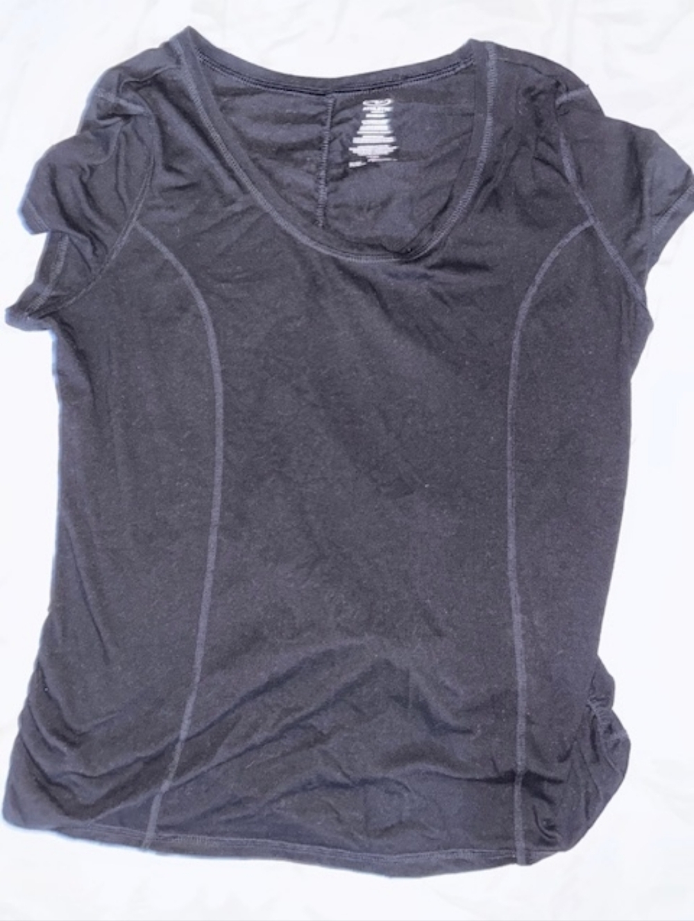 Athletic Works Black Short-Sleeve Performance Tee